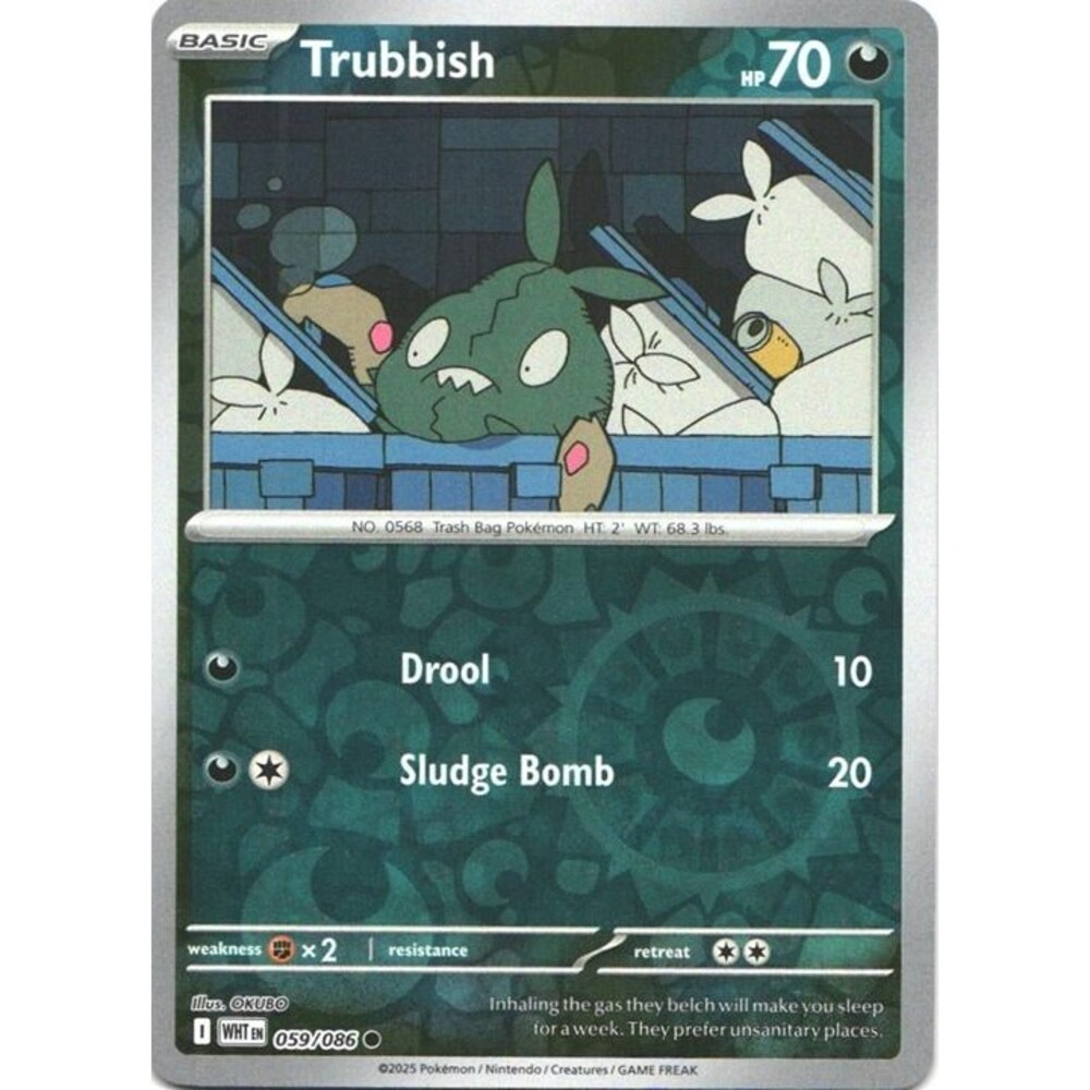 Trubbish [Reverse] #59 Pokemon White Flare
